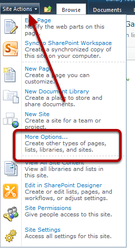 SharePoint 2010 Create a List From The Template image