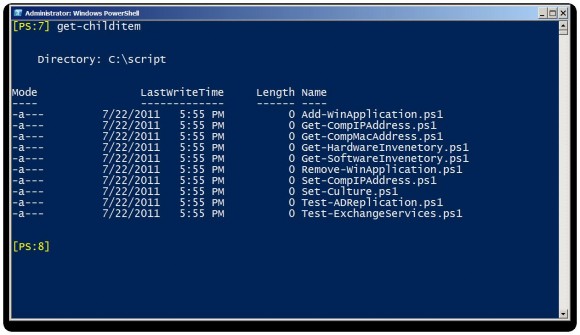 Windows PowerShell script organized