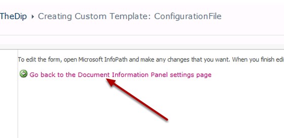 Document Information Panel settings 