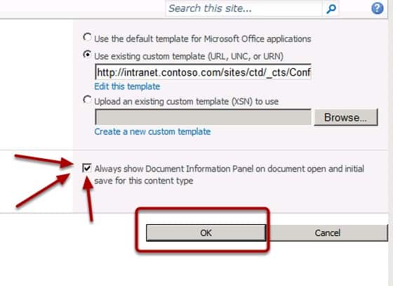 Always show Document Information Panel