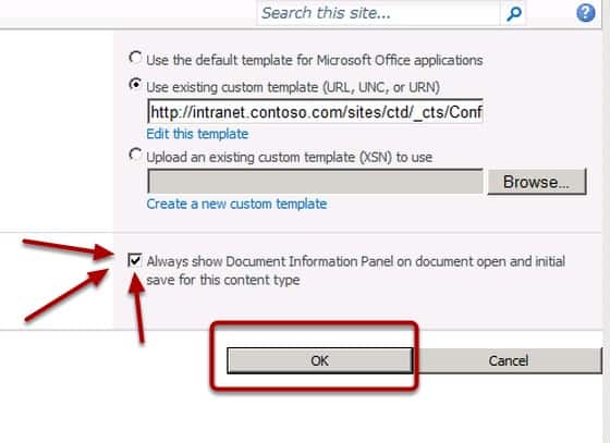 Always show Document Information Panel