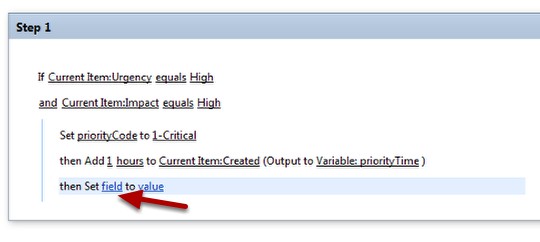 Set value if incidentDueDate to variable priorityTime