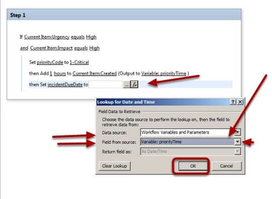 Click on Value fx button Choose Workflow