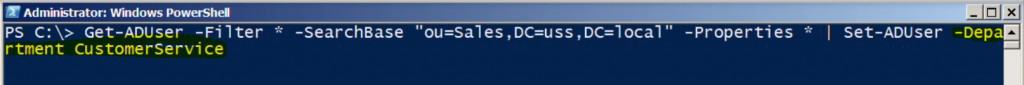 PowerShell get AD user OU properties pipe customer service