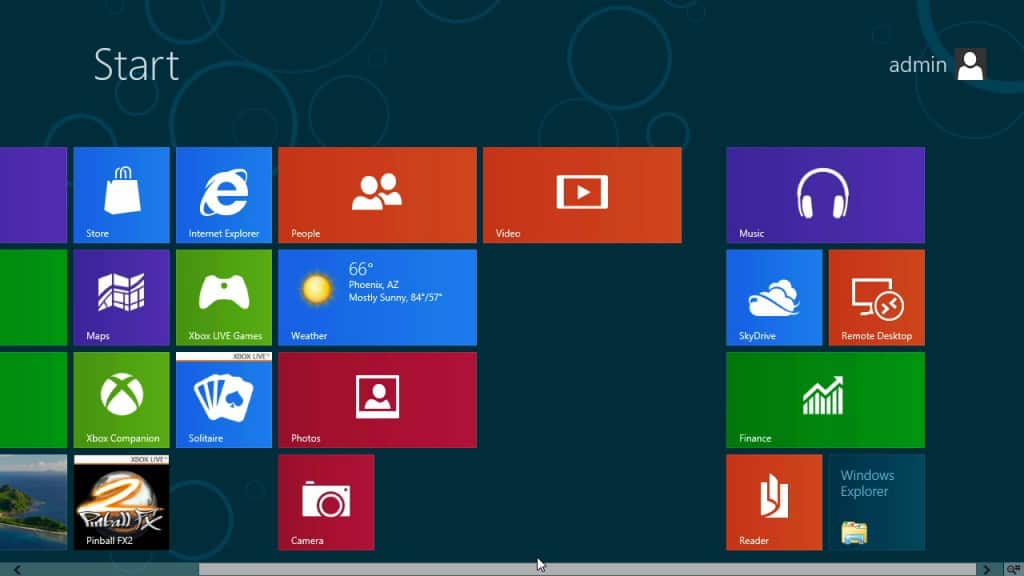 Windoes 8 Metro Start menu