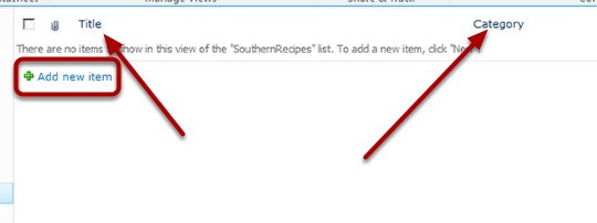 SharePoint 2010 Notice The Columns Click Add New Item image