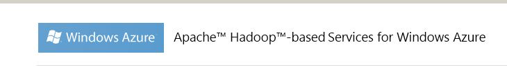 Windows Azure Hadoop Site logos