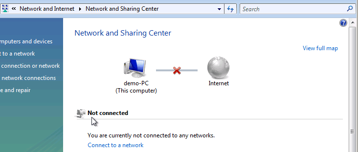 Network Shareing Center Installing Windows Vista in Hyper-V