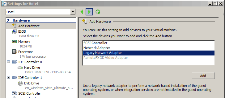 Windows Vista No Network Adapter Found