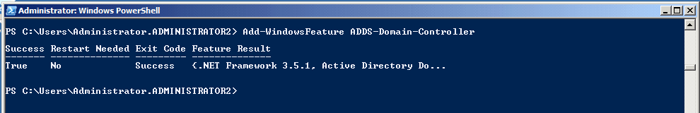 PowerShell AD DS Domain Controller Installing Active Directory