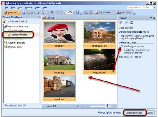 sharepoint 2010 how to add and configure a picture library slide show web