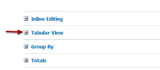 Tabular View SharePoint 2010