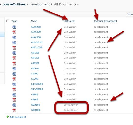 SharePoint 2010 Looking-at-the-metadata-values-in-development