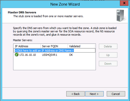 The server with this ip address is not authoritative for the required zone