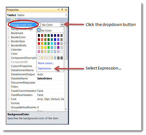 BackgroundColor altering row colors in SQL Server SSRS