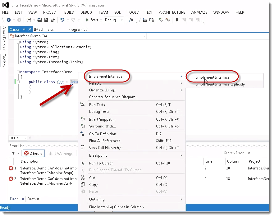 interface interfaces wahlin dan started getting implementing pops code