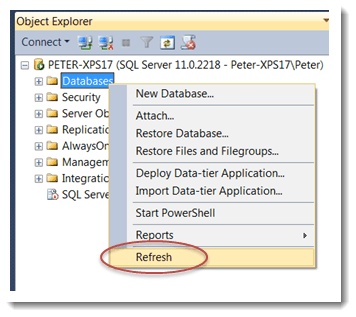 Object Explorer SQL Server Referential Integrity Options