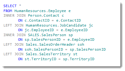 Sql multiple joins