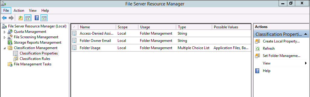 002-Classicfication-FSRM-File-Server-Resource-Manager