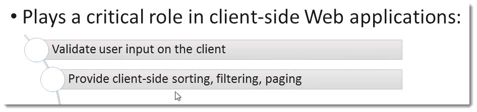 Provide Client Sorting Filtering Paging learn JavaScript webinar