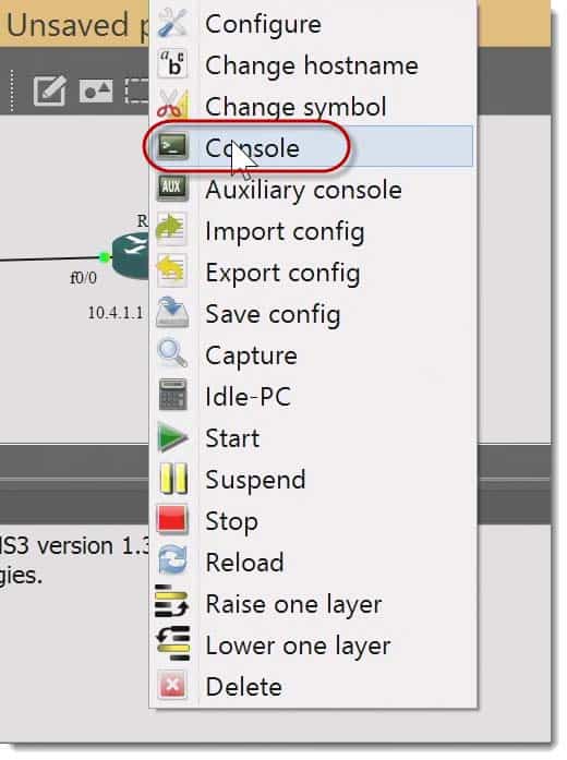 Controls in GNS3 Virtual Box by Oracle
