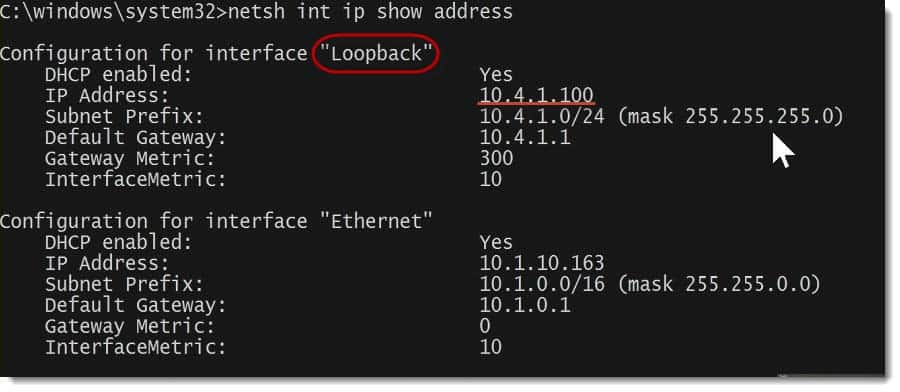 Loppback cmnd prompt Connect GNS3 to a Valid External Host Win8 