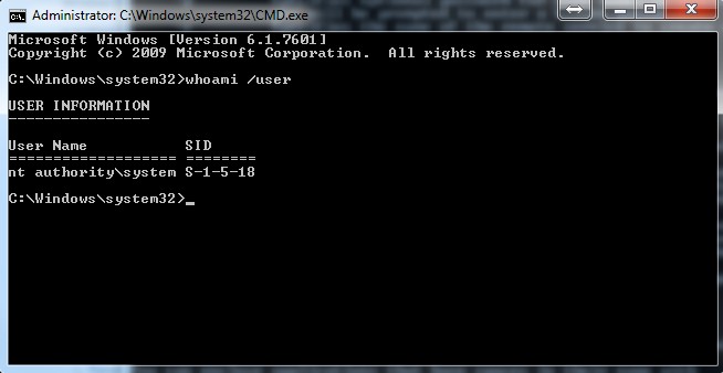 Running a Command Prompt as NT AUTHORITY\SYSTEM