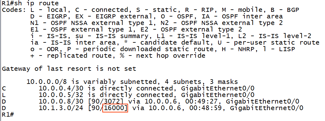 007-show-eigrp-protocols-wide-metrics-in-GNS3