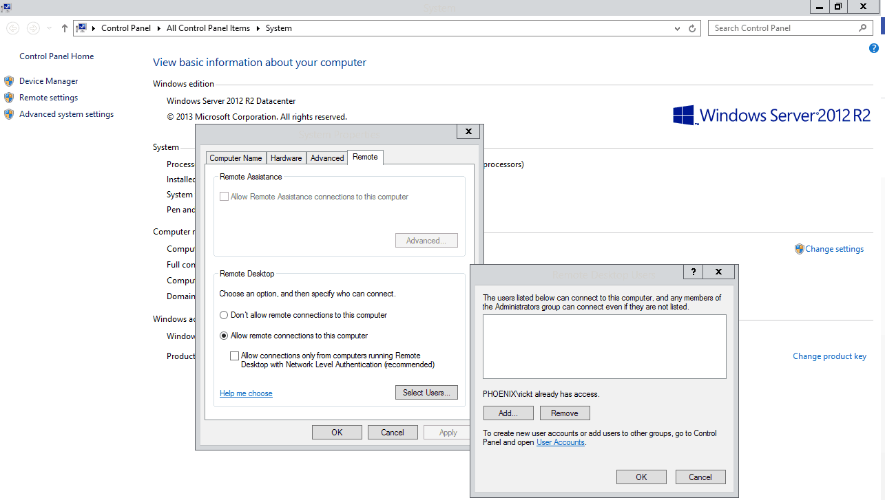 change password windows 8 remote desktop