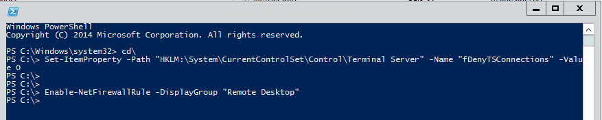 005-PowerShell-enable-RDP-with-the-Command-Prompt