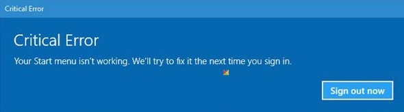 Windows 10 Start Menu Not Working