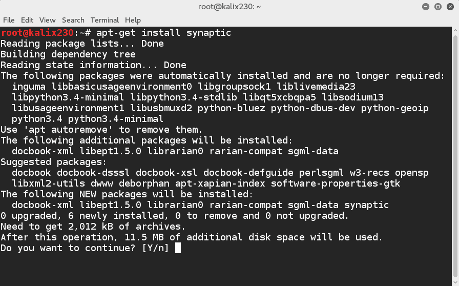how to Install Synaptic Package Manager on Kali Linux | milon's blog