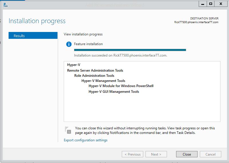 020- comment installer le rôle hyper-v dans le serveur Windows