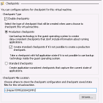 How to configure Production or Standard Checkpoints in Windows Server 2016 Hyper-V