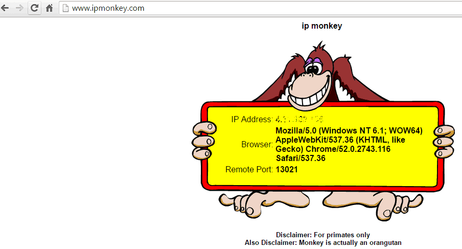 How to extract your outside IP address - What's My IP - IP Chicken - IP  Monkey