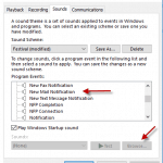 Windows 10 - Changing Email Default Notification Sounds