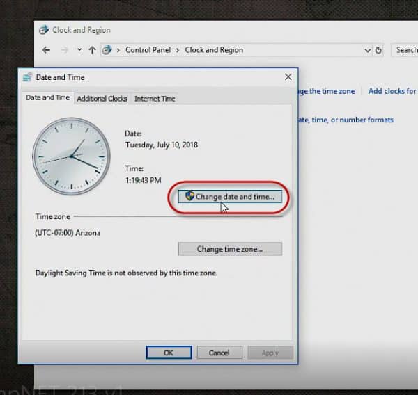 Fixing Incorrect System Time and Setting Time Settings